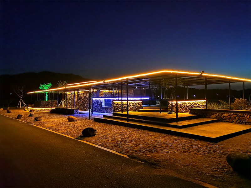 微光太能陽景觀燈帶夜景